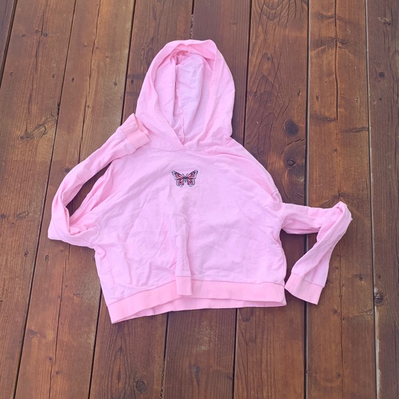 Butterfly cropped hoodie with shorts - Picture 1 of 3